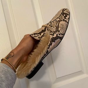 target snakeskin mules